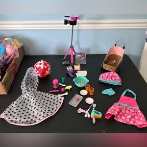 Doll items lot of 35 our generation/journey girls/my life toys